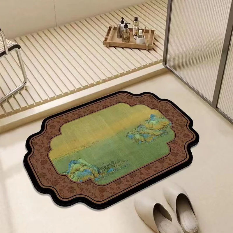 Künstlerische dekorative Badmatte für das Badezimmer
