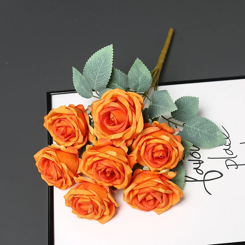 Faux Rose Blumenstrauß für Wohnkultur