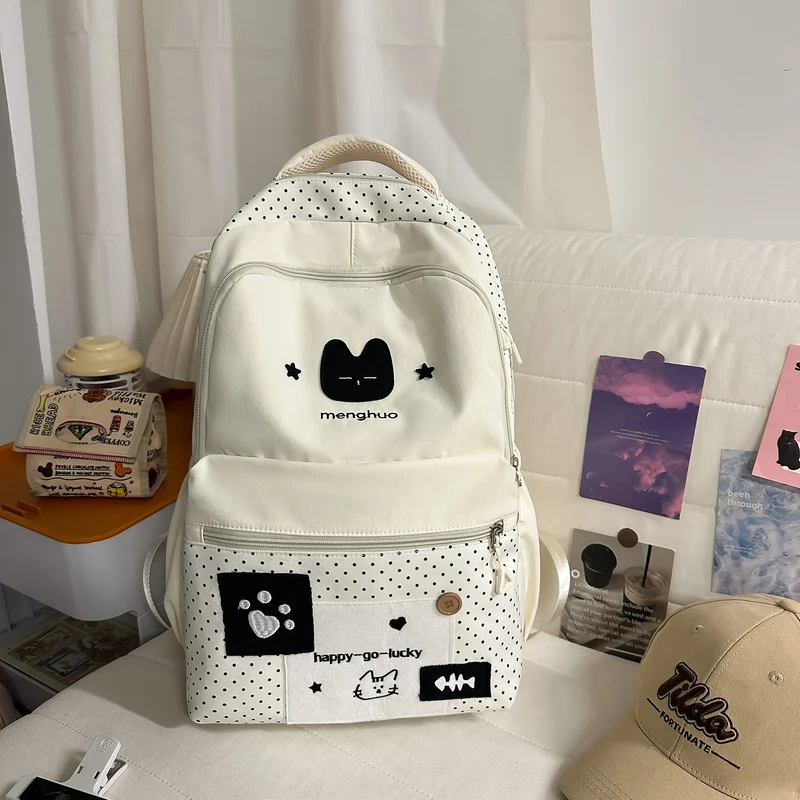 Leichter Schulrucksack mit niedlichem Charakter-Motiv