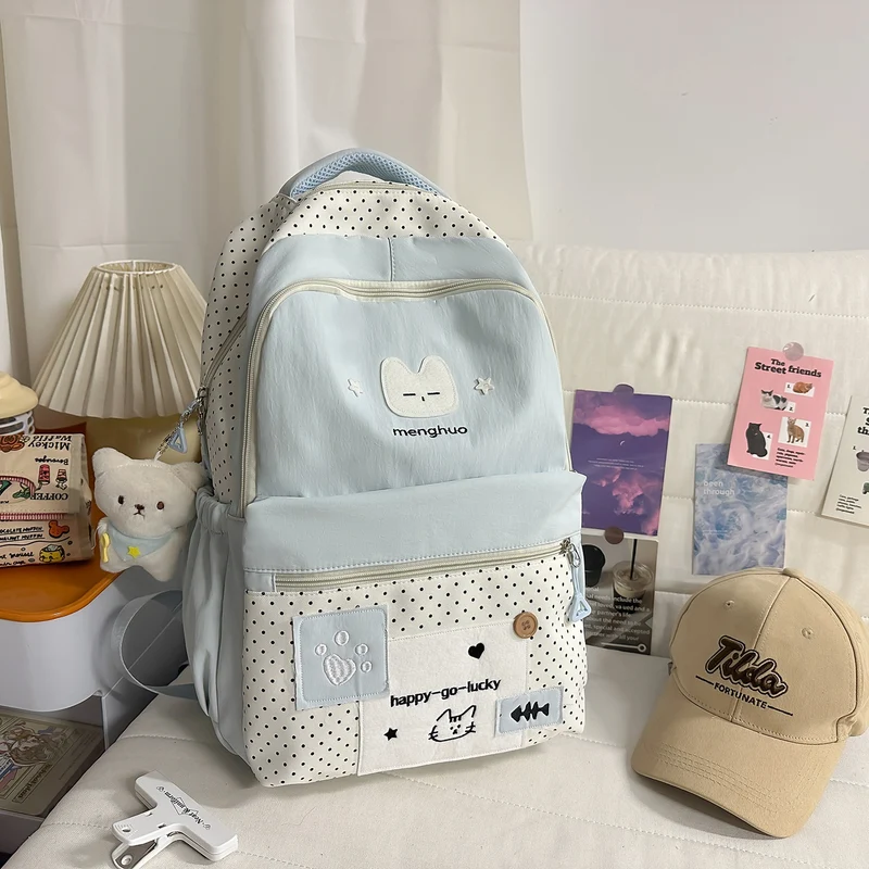 Leichter Schulrucksack mit niedlichem Charakter-Motiv