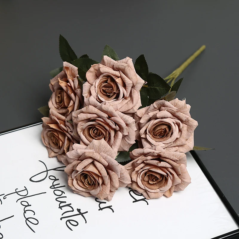 Premium Künstlicher Blumenkopf Rosenstrauß