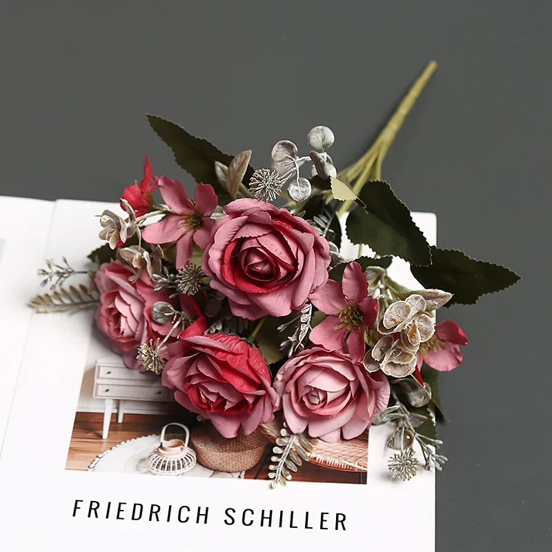Faux Blumenstrauß für die Indoor-Heimdekoration