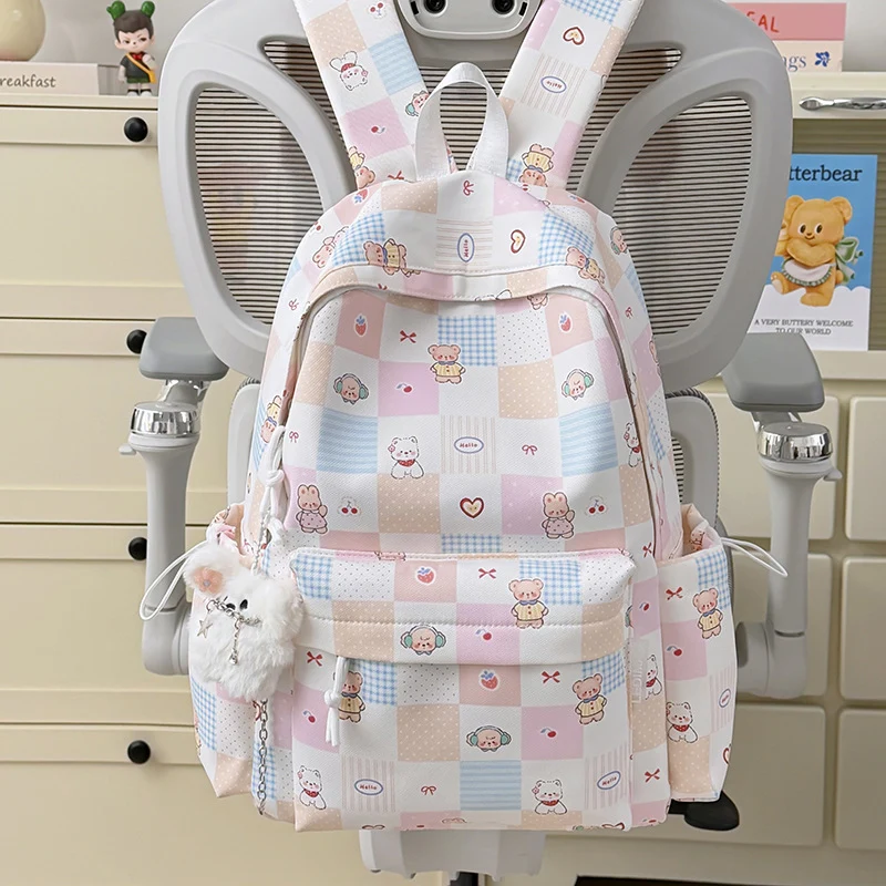Niedlicher Schulrucksack mit Cartoon-Muster