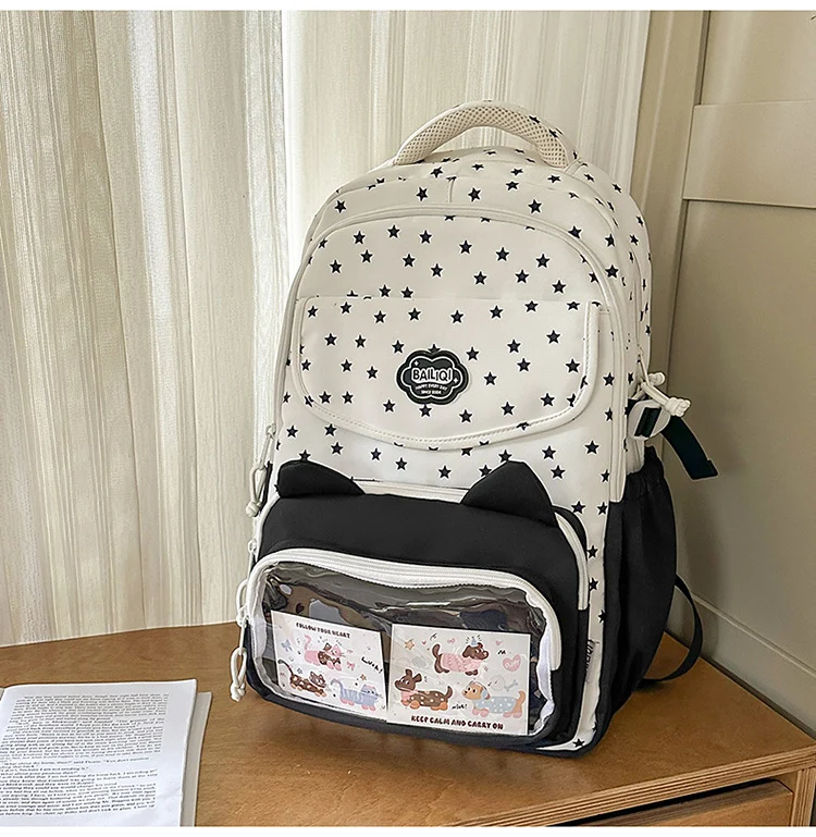 Niedlicher Schulrucksack mit Cartoon-Charakter