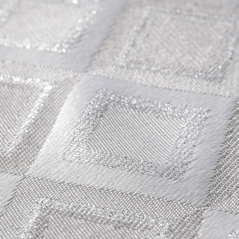 Rechteckige Jacquard-Tischdecke mit diamantgewebter Struktur