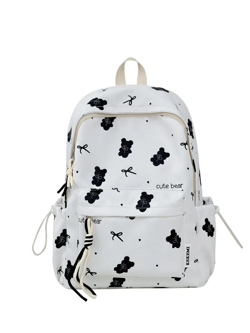 Niedlicher Schulrucksack mit Charakter-Print
