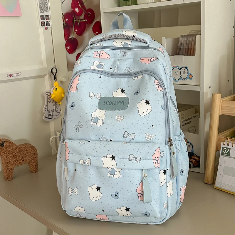 Niedlicher Schulrucksack mit Grafikmuster