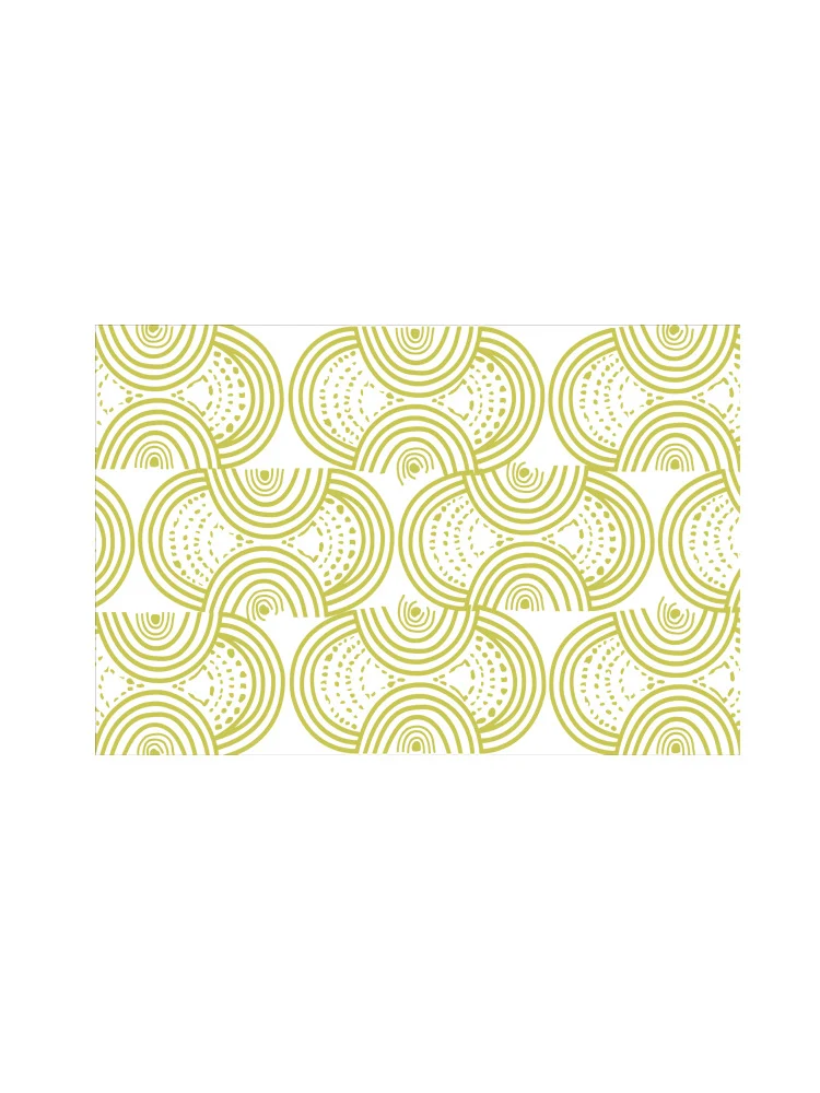 Abwaschbare Tischdecke mit kreisförmigem Retro-Print und PVC‑Beschichtung