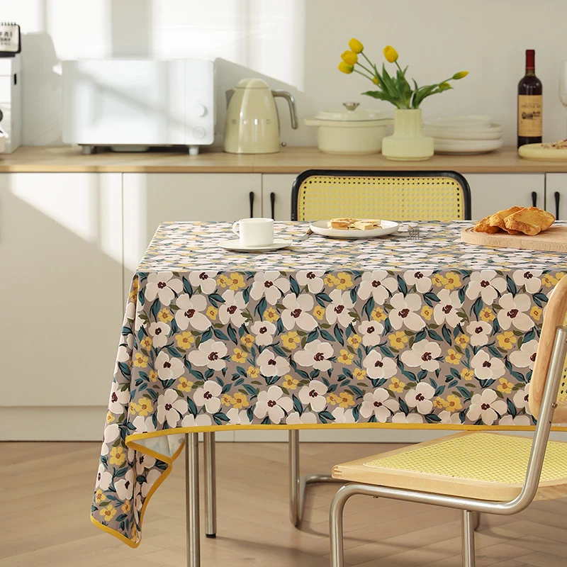 Abwaschbare beschichtete Baumwoll-Tischdecke mit vintage Obst- und Blumenmuster