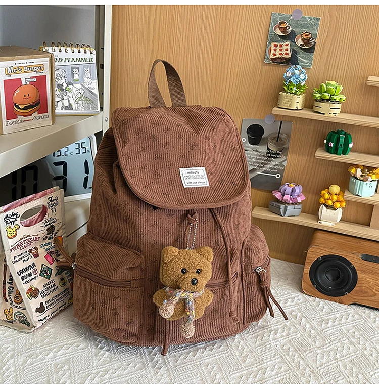 Lässiger Schulrucksack mit Kordelzug
