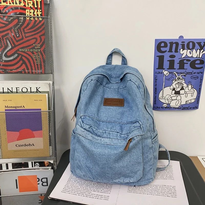 Klassischer Jeans-Schulrucksack