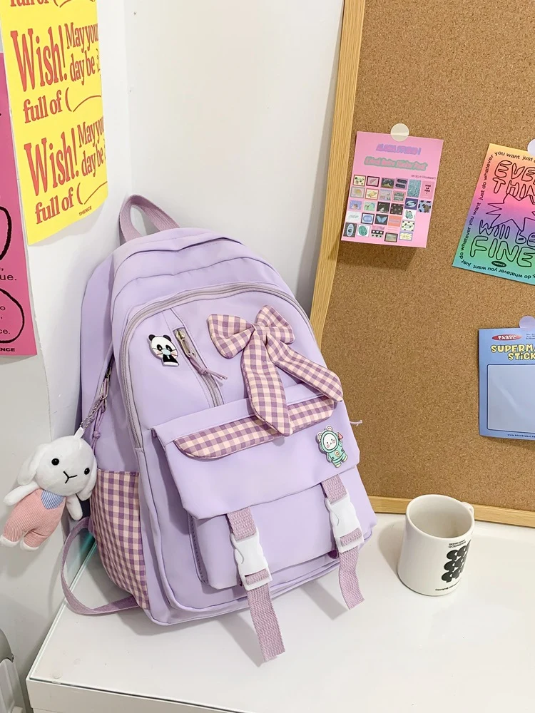 Charmanter Schulrucksack mit Schleifendekoration