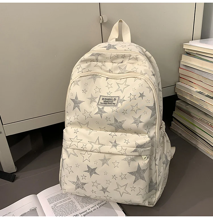 Schulrucksack mit Sternenmuster und hoher Kapazität