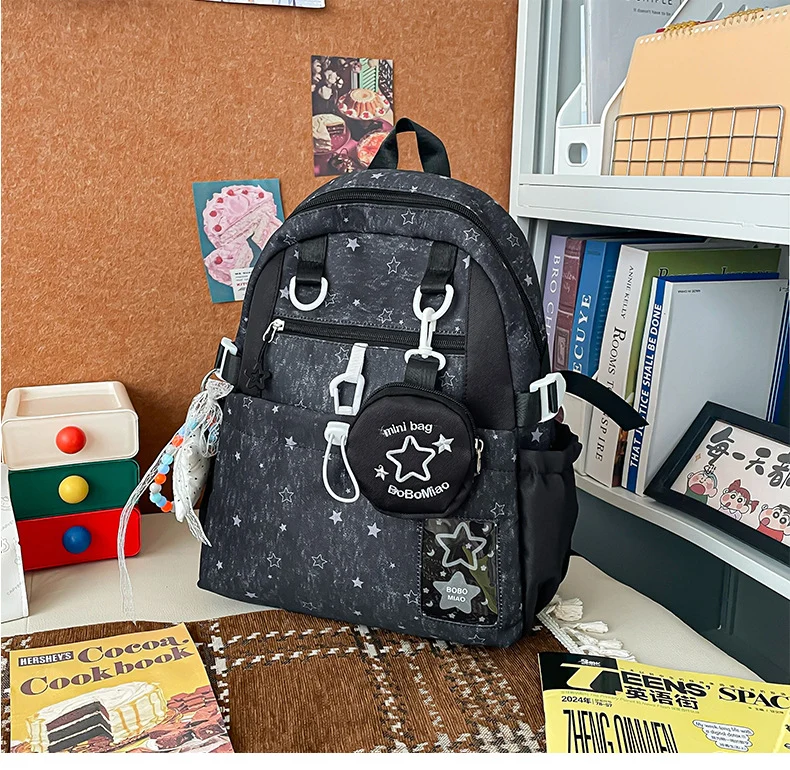 Schulrucksack mit Sternenmuster