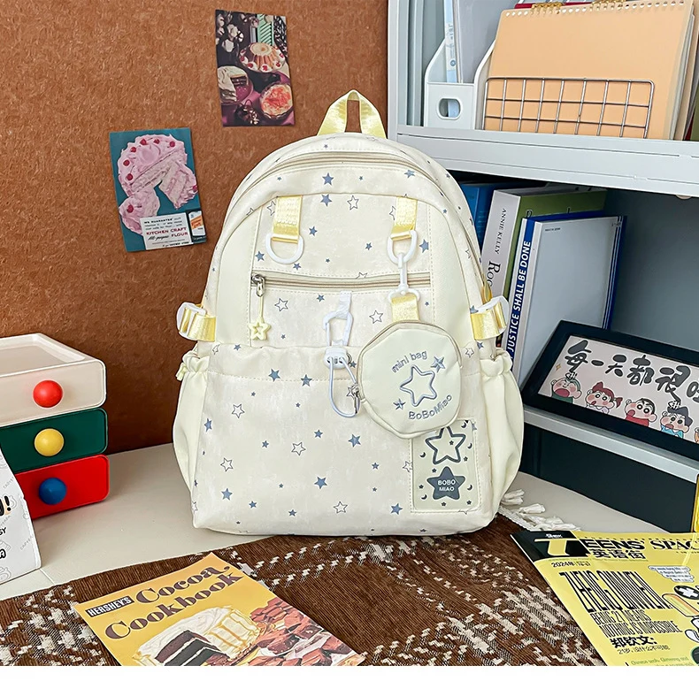 Schulrucksack mit Sternenmuster
