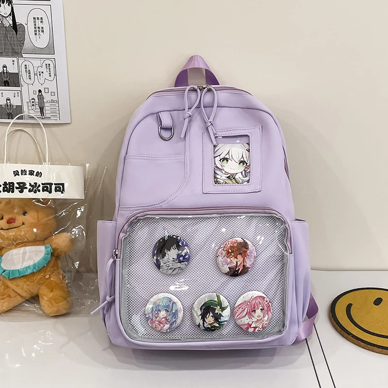Schulrucksack mit Anime-Charakter-Motiv