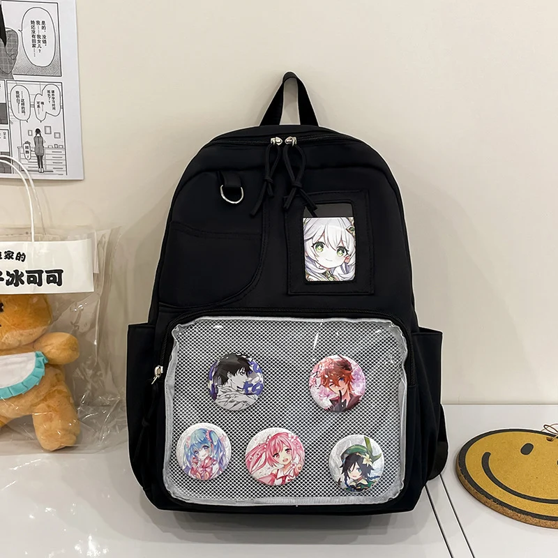 Schulrucksack mit Anime-Charakter-Motiv