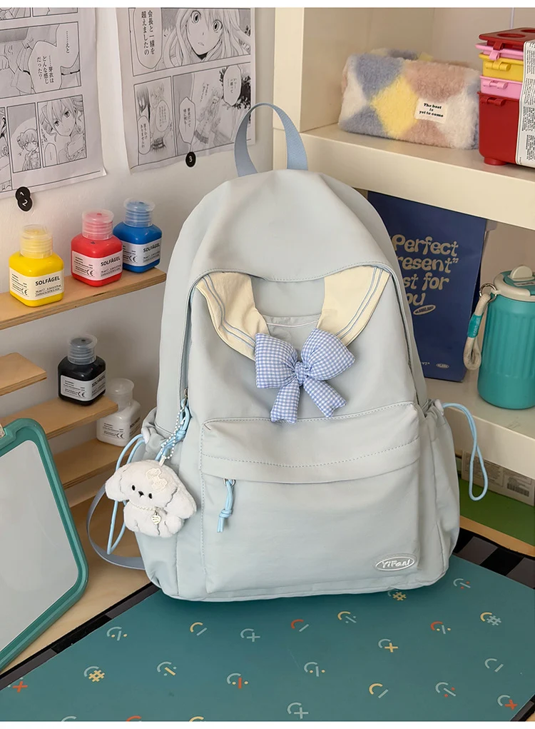 Lässiger Schulrucksack mit Schleifendetail