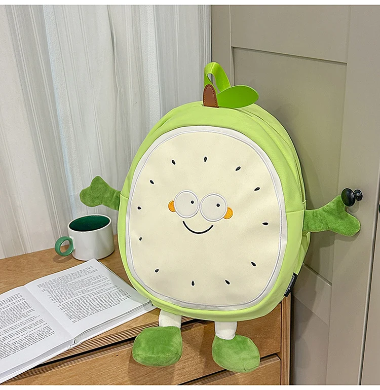 Plüsch-Schulrucksack mit Fruchtmotiv