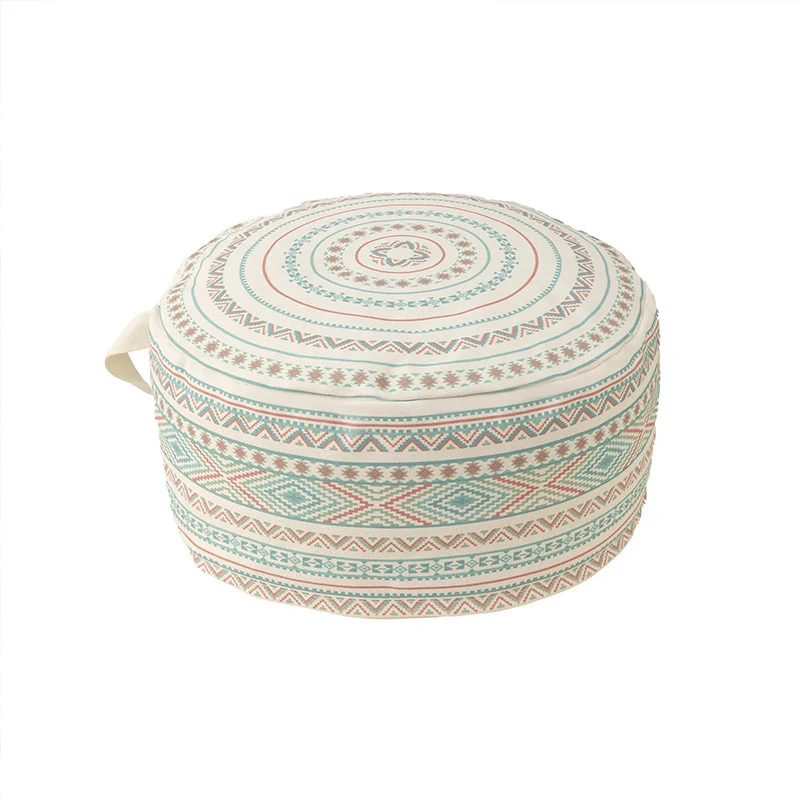 Sitzkissen-Pouf im Boho-Mandala-Design mit Tragegriff