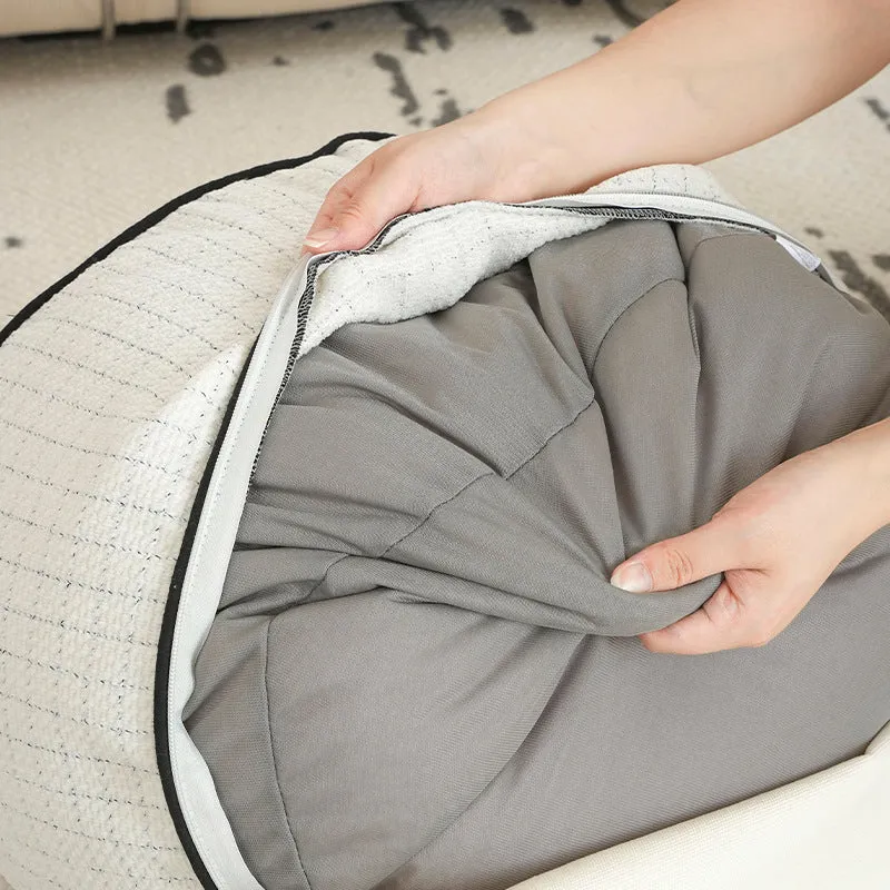 Runder Meditationssitzpouf mit EPP-Perlenfüllung und abnehmbarem Bezug