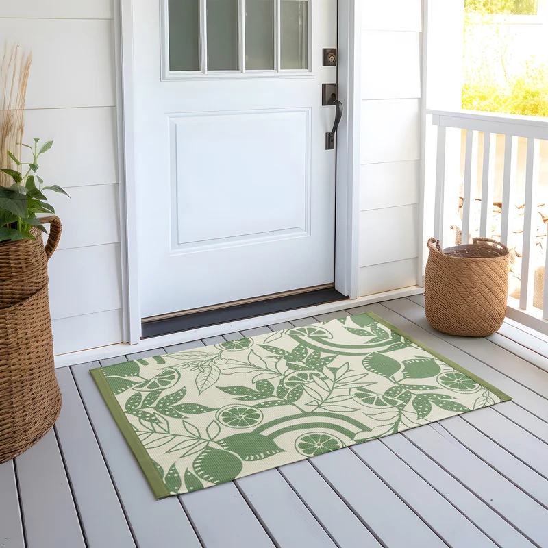 Dekorativer Jacquard‑Tischläufer mit floraler Webstruktur und verstärkter Kante