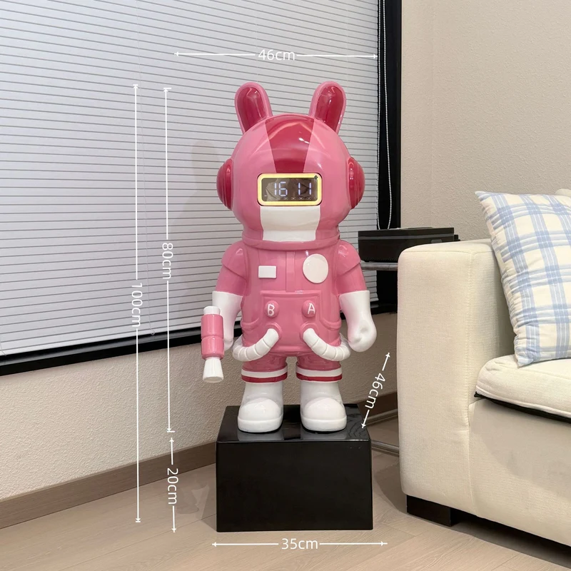 Dekorativer Astronauten-Uhrenfigur für die Heimdekoration