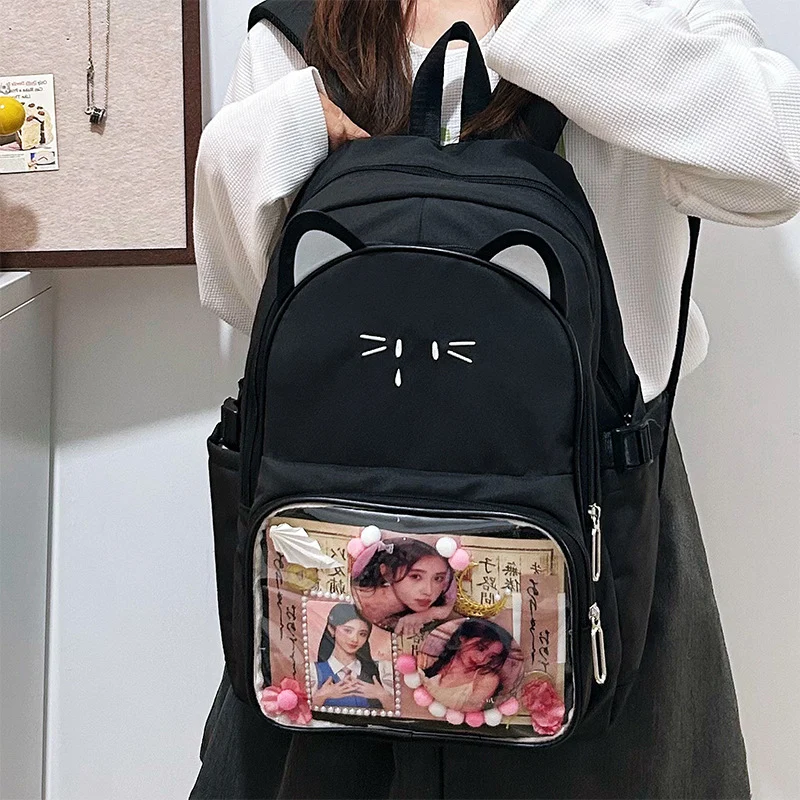 Niedlicher Schulrucksack im Katzenohren-Design