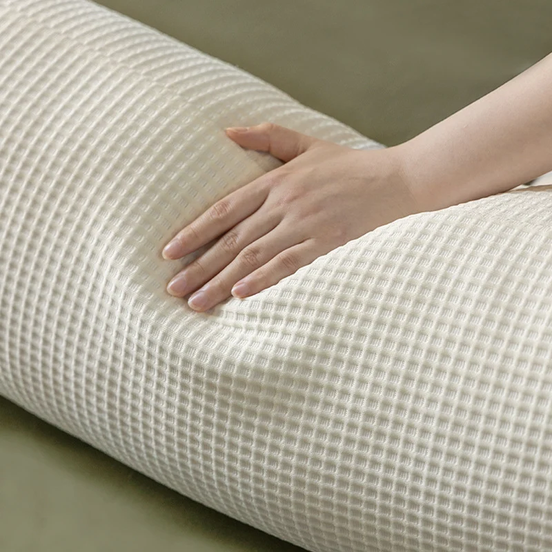 ergonomisches Seitenschläfer-Körperkissen mit atmungsaktivem Waffelbezug