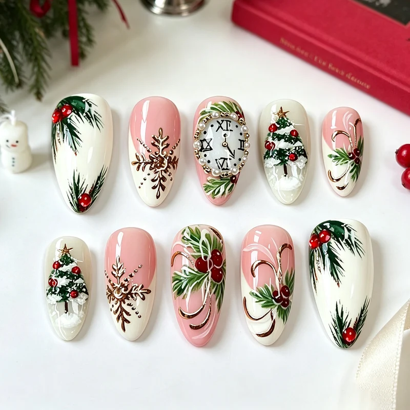 Dekorative saisonale Press-On Nail Art