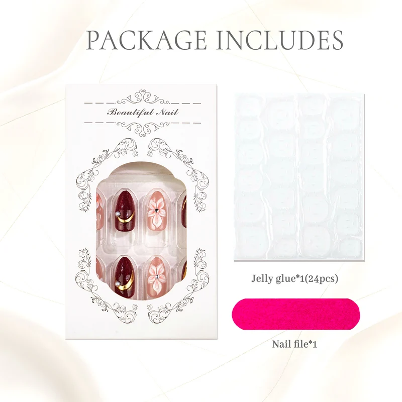 Dekoratives Press-On Nagelset