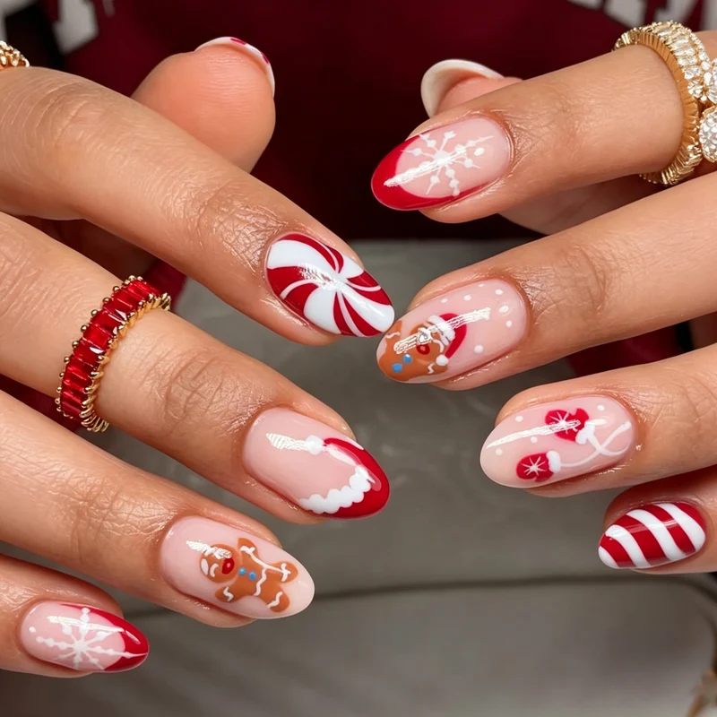 Künstlerisches Press-On Nagelset
