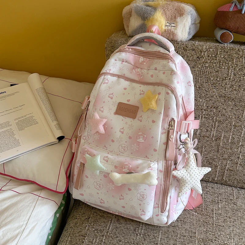 Bunter Kinder-Mini-Schulranzen mit Muster