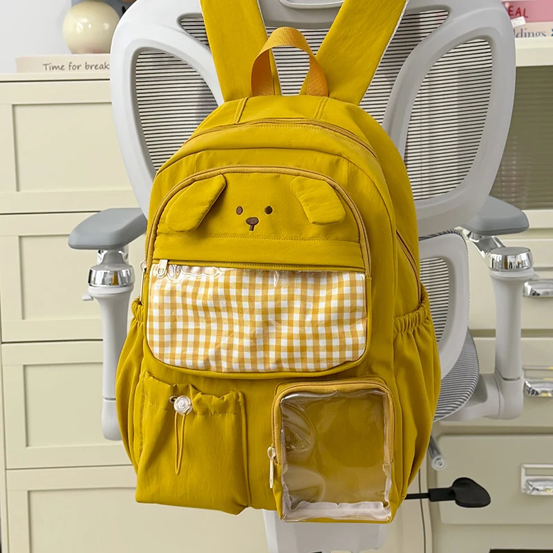 Verspielter Schulrucksack für Kinder mit Gänse-Motiv