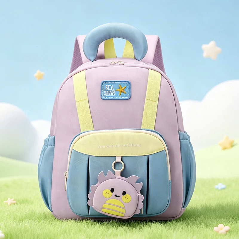 Verspielter Schulrucksack für Kinder mit Charakter-Design