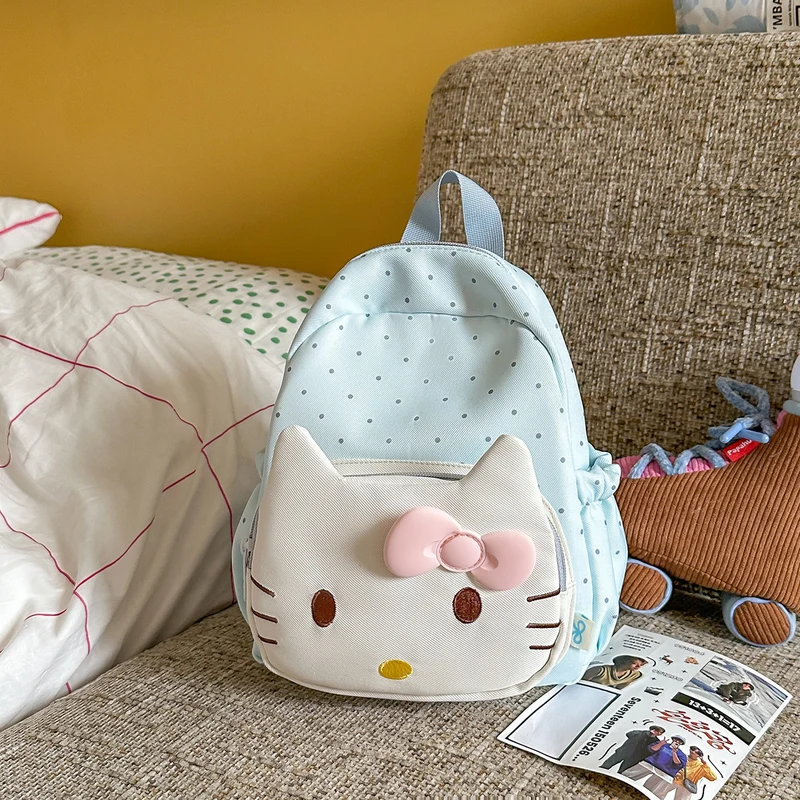 Niedliche Mini-Schultasche für Kinder mit Katzenmotiv