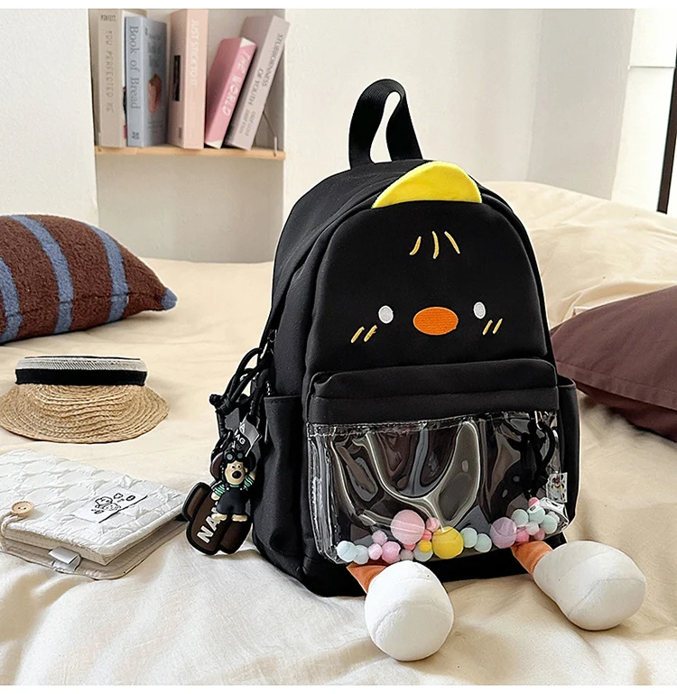 Charmanter Mini-Schulrucksack für Kinder mit Entenmotiv