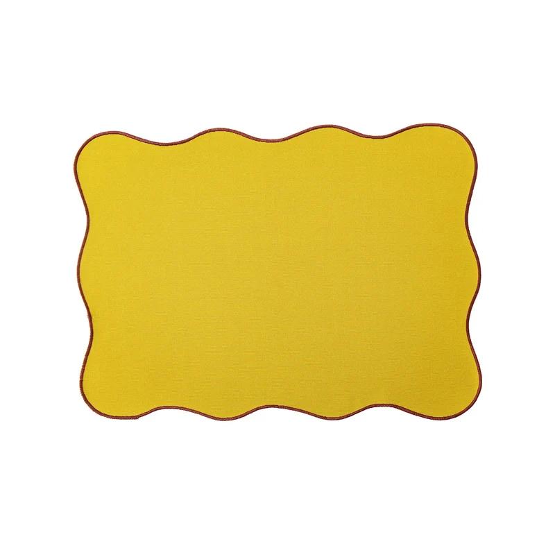 Tischset aus Mikrofaser mit gewelltem Saum