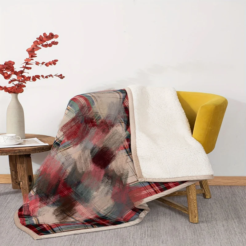 Wendbare Fleece- und Sherpa-Wurfdecke