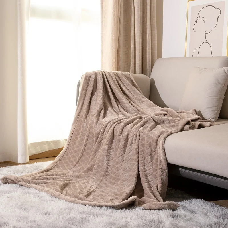 Premium Fleece Diamantgequiltete Wurfdecke