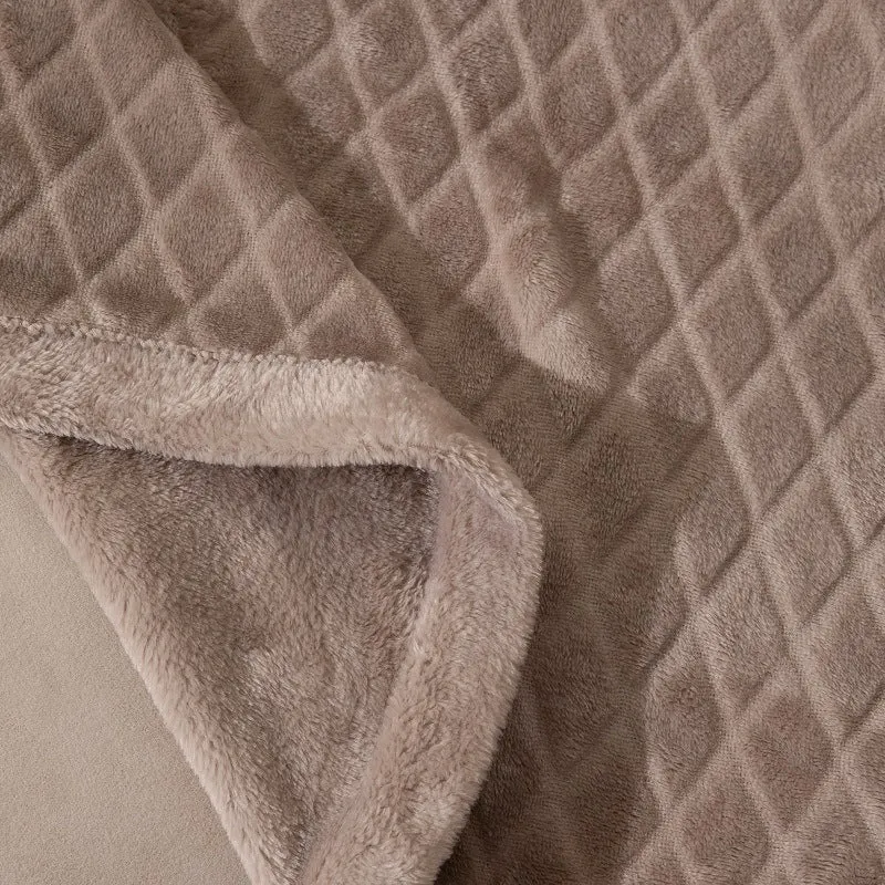 Premium Fleece Diamantgequiltete Wurfdecke
