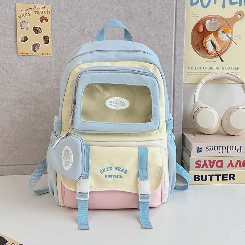 Niedlicher Schulrucksack mit Charakter und transparenter Front