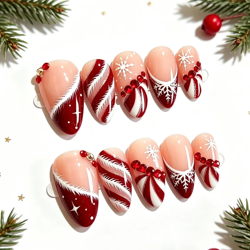 Premium dekorative Press-On Nagelset