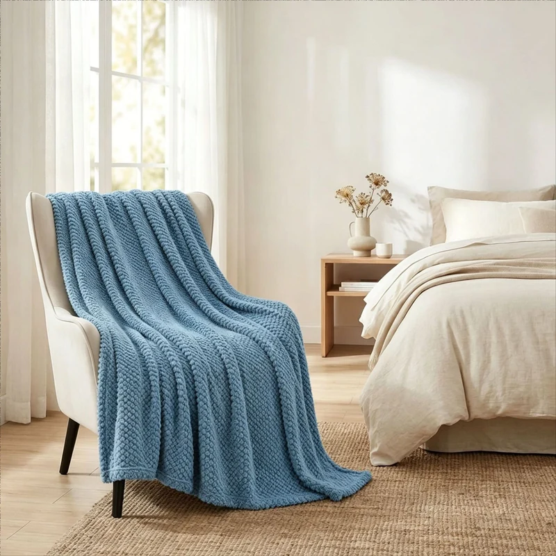Chunky Strickwurfdecke
