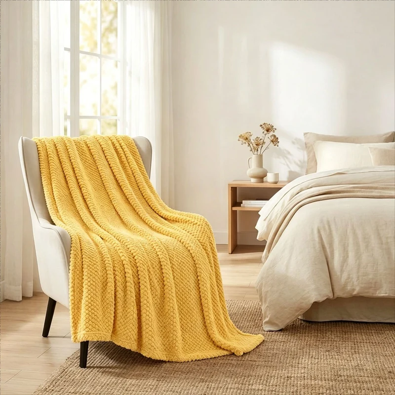 Chunky Strickwurfdecke