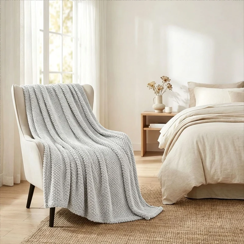 Chunky Strickwurfdecke
