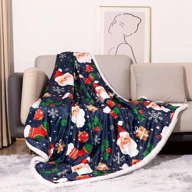 Weihnachtliches Plüschdecke