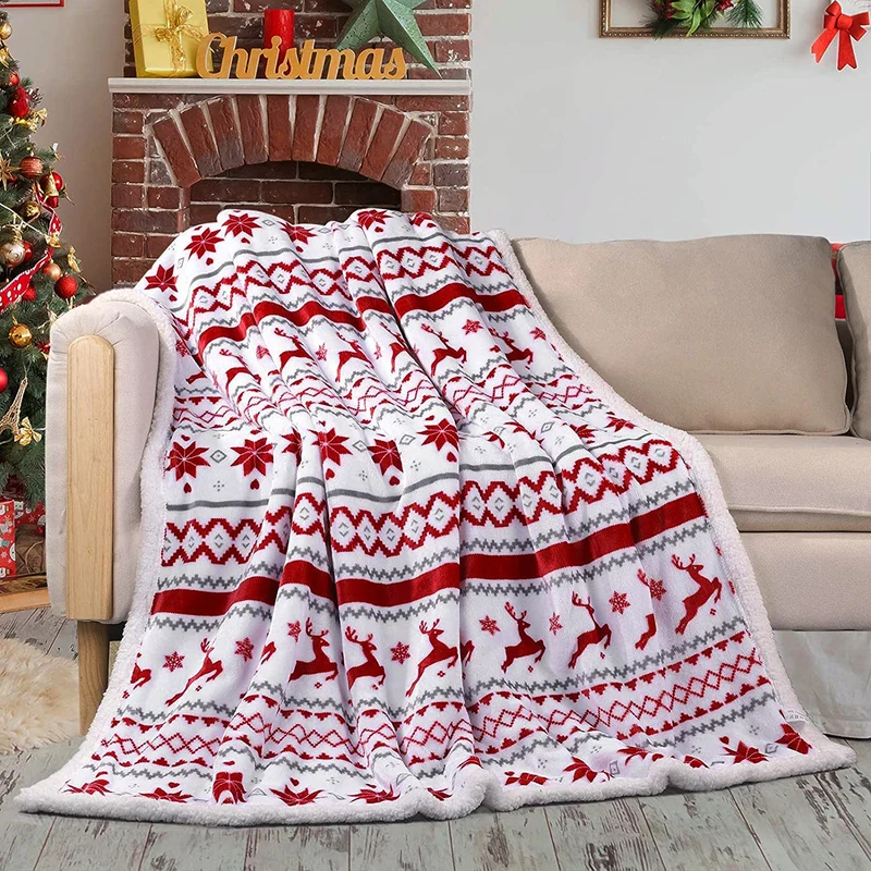 Weihnachtliches Plüschdecke