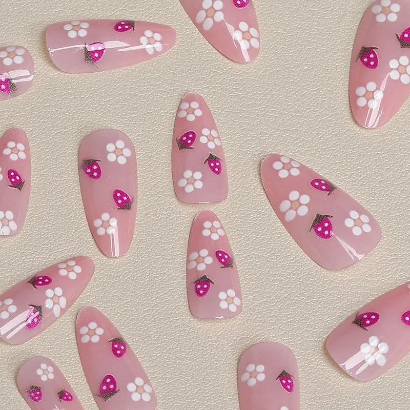 Floral Accent Press-On Nagelspitzen