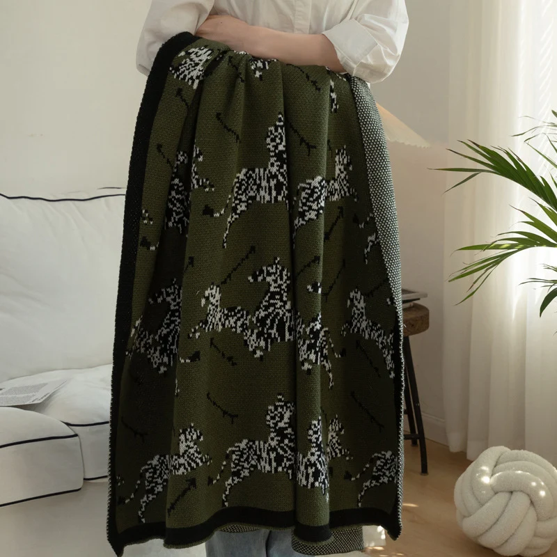 Stylische Tierdruck Wurfdecke